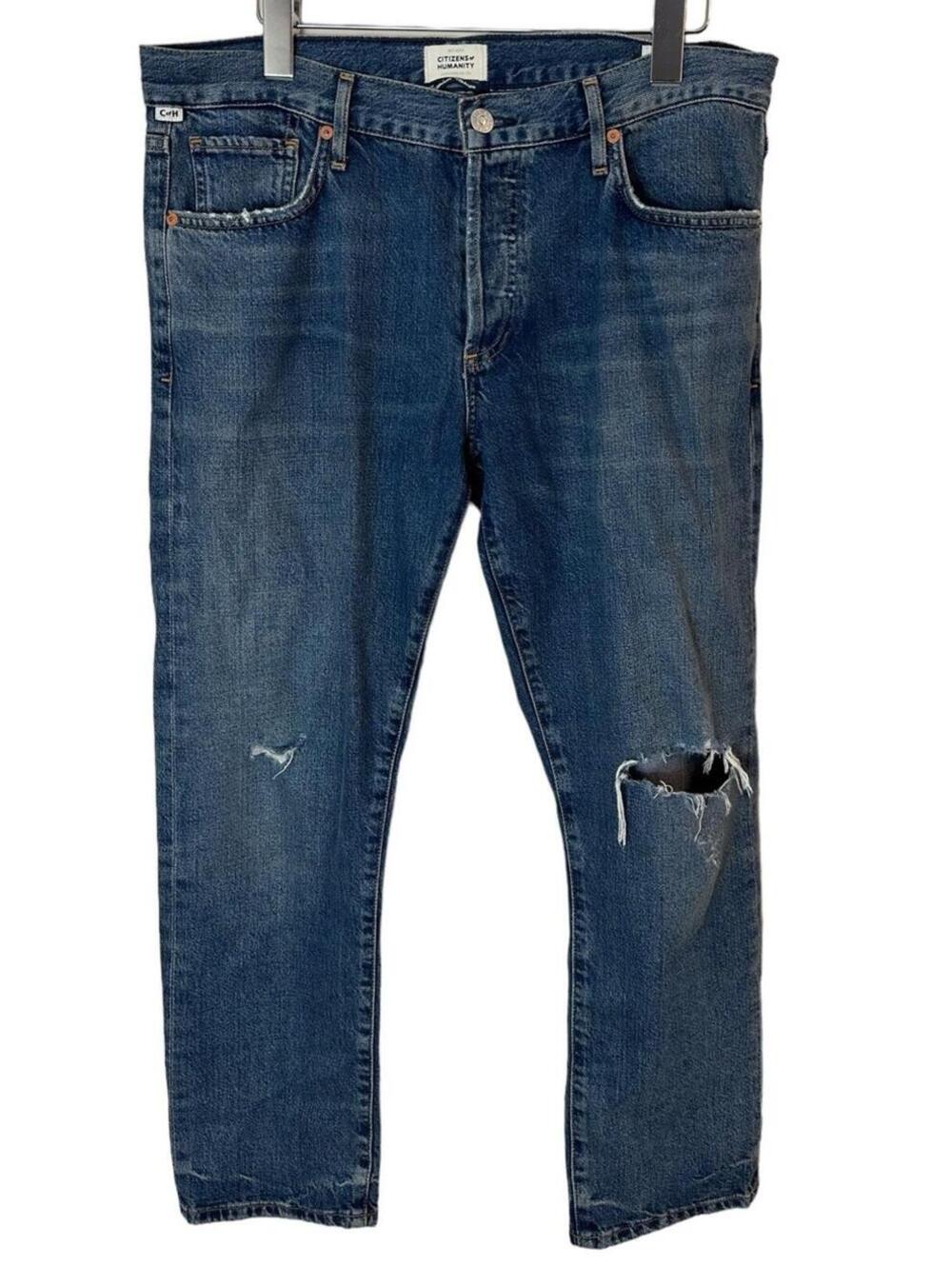 Citizens Of Humanity COH Emerson Slim Jeans Mid Light Wash 29 Distressed 32x26